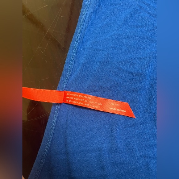 Ruby Ribbon L Long Sleeve Royal Blue Knit Top Slimming - Picture 7 of 9